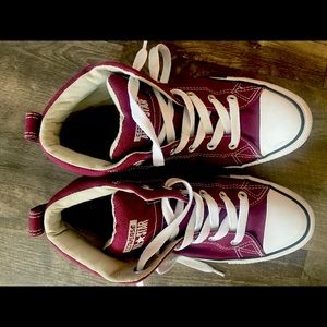 Converse unisex high tops. Maroon
